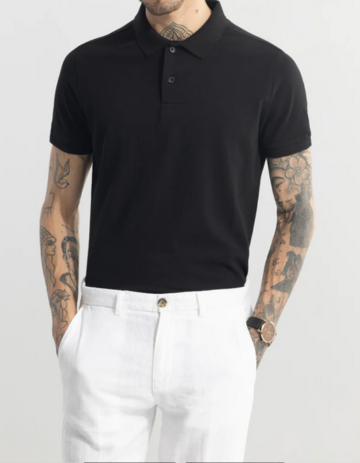 Men's Black Polo T-shirt